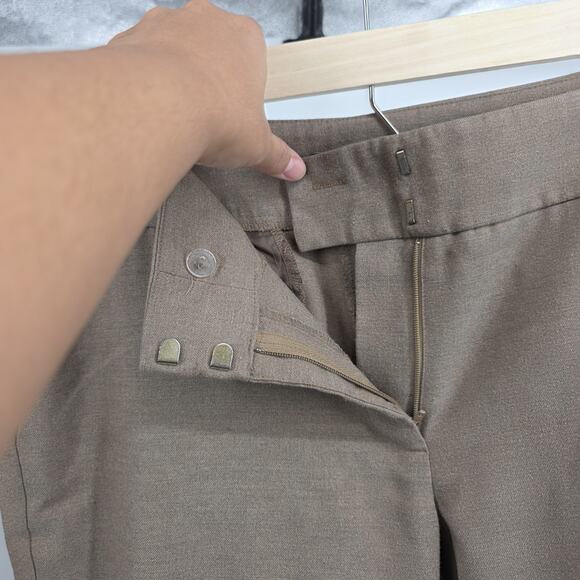 Ann Taylor Loft Julie Trousers Womens 12P Tan Curvy Dress Pants Slacks Classic - Picture 3 of 5